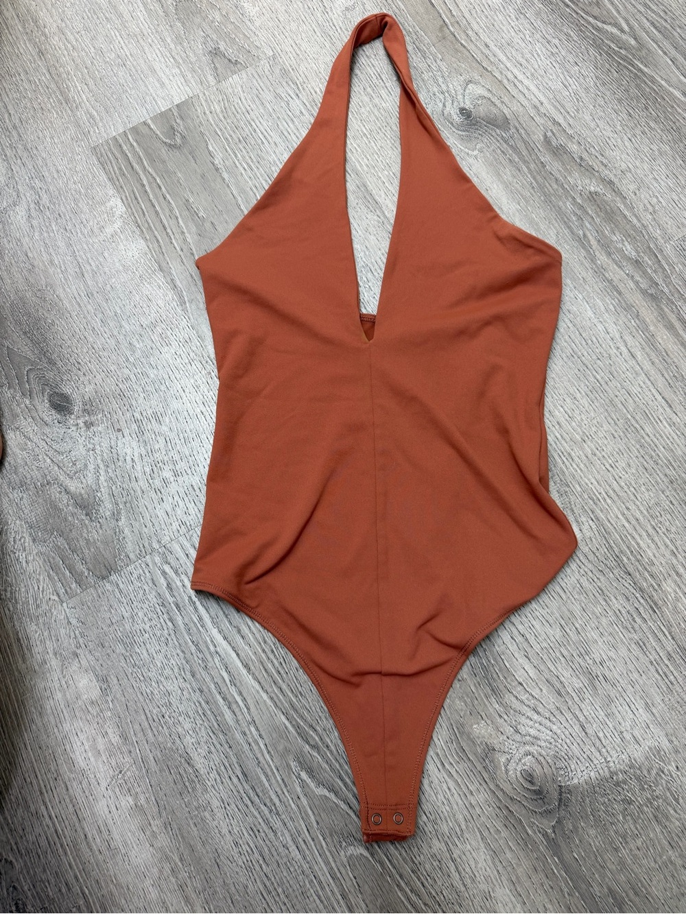 Abercrombie & Fitch Rust Halter One-Piece Bodysuit